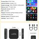 5-in-1 Wireless Carplay Adapter with Netflix YouTube TF Card, Android Auto Wireless Adapter and Apple CarPlay, Plug & Play, Easy Setup, Magic Video Ai Box for OEM Wired Apple Car Play Cars & iOS 10+
