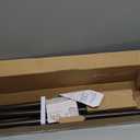 1 Inch Heavy Duty Double Bay Window Curtain Rods,36-72 Inch Center Rod for Window (24 to 68 Inch), 20-36 Inch Side Rods for windows (16-32 Inch), Antique Bronze, End Cap Finials