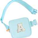 Mini Belt Bag Fanny Pack Small Crossbody Bags with Initials Cute Stuff Birthday Gifts for Teenager Girls Trendy Stuff for Teens - A,Blue Bag