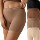 SHARICCA Womens Boxer Briefs Seamless Boy Shorts Underwear Anti Chafing Boyshorts Panties Soft Ribbed Ladies Boxers Pack, Size: XXXL