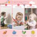 Kikidex Magnetic Drawing Board, Toddler Girl Toys for 1-2 Year Old, Doodle Board Pad Learning and Educational Toys for 1 2 3 Year Old Baby Kids Birthday Gift(Soft Pink)