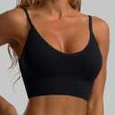 Women Padded Sports Bra,6pcs Fitness Workout Running Shirts Yoga Tank Top Seamless Bra Crop Top, Asssorted Colors,   XL