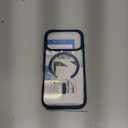 FNTCASE for iPhone 17 Pro Case: Clear Magnetic Phone Cases with Screen Protector Compatible with Magsafe Slim Anti Yellowing Rugged Shockproof Protective Transparent Cell Phone Cover (B-Blue)