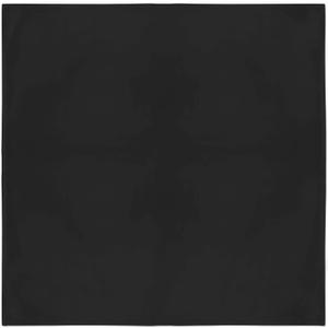 5 Extra Large Cotton Plain Bandanas 27 x 27 Inches - Party and Decoration - Bulk (Black)