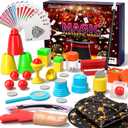 Magic Kit for Kids 6-8-10-12, 98 Magic Tricks Set for Kids with Magician Costume and Magic Wand, Magic Set Board Game Christmas Birthday Gifts Toys for Ages 4 5 6 7 8 9 10 11 12 Years Old Boys Girls