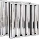 Kleen-Gard Stainless Steel Commercial Kitchen Hood Filter, Range Hood Baffle Grease Filter for Restaurant Kitchen Exhaust Hoods, 20H x 16W | Actual Size: 19.5H x 15.5W x 1.88D inches | (Pack of 2)