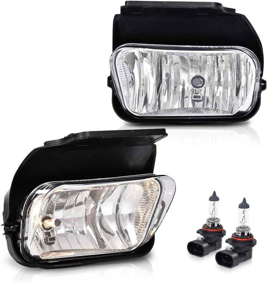GRAND ORANGE Pair Fog Lights, Compatible with Chevy Silverado Avalanche 2003 2004 2005 2006, Fit Avalanche 2002-2006, Bumper Driving Lamps Driver & Passenger Side Clear Lens