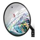 Maitys 1 Pc Convex Mirror Acrylic Safety Traffic Mirror, 24in  Security Corner Mirror with Bracket, Adjustable Angle, for Garage Warehouse Store Room Driveway, Indoor Outdoor Blind Spot