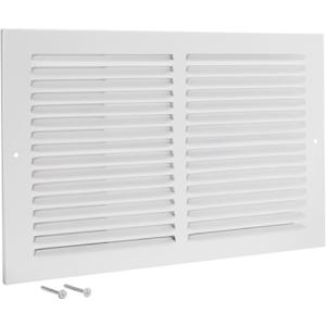 9 x EZ-FLO 14 x 6 Inch (Duct Opening) Return Air Vent Cover for Wall or Ceiling, Solid Steel Return Air Grille, HVAC Vent Cover, White, 61628
