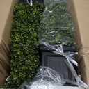 3.5ft Boxwood Outdoor Topiary Set of 2, Tall All Year Green Fake Plant Topiary Trees Artificial Outdoor Porch Trees with Sturdy Pot for Outdoor Indoor (Square)