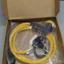 Kanayu 10ft 30 Amp RV Adapter RV Extension Cord with Locking Connector Plug NEMA TT-30P to L5-30R, Generator Extension Power Cord Adapter Plug with 90 Grip Handle, 10AWG/3C STW, ETL Listed