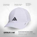 adidas Superlite 3.0 Relaxed Fit Adjustable Performance Hat (White)