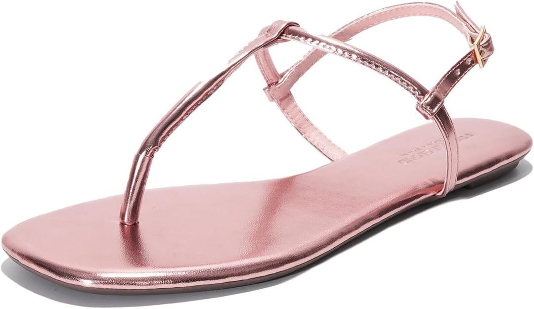 Project Cloud Thong Sandals for Women 2025 - Memory Foam and Lightweight Summer Essentials - Non Slip Flip Flops for Women Footwear with Back Strap Beach Flats Sandals (Celebration) (Mauve)