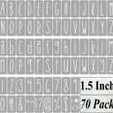 1.5 Inch Alphabet Letter Stencils for Painting - 70 Pack Letter and Number Stencil Templates with Signs for Painting on Wood, Reusable Skinny Letters Stencils for Chalkboard Wood Signs & Wall Art