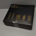 5 in 1 Blow Dryer Brush, Upgrade Hair Dryer Brush Air Curler Air Curling Wrap Styler, Detachable Hot Air Brush Negative Ion Curling Brush Iron, Hair Styling Tools for Drying Curling Straightening (Black Gold)