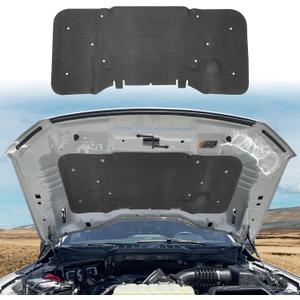 Hood Insulation Liner Compatible with 2021-2024 Ford F150 3.5L (Exclude Raptor) Hood Heat Shield Engine Soundproof Cover Noise Reduction Fits for F150 Interior Accessories Hood Protector Pad
