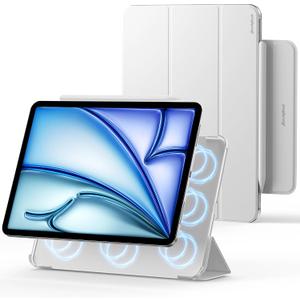Case for iPad Air 11 Inch M4/M3/M2 (2026/2025/2024), iPad Air 5th/4th Gen (2022/2020), Removable Magnetic Cover, 3 Viewing/Writing Angles, Four-Corner Protective, Auto Wake and Sleep (White)