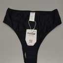 Kepblom Women's Thong Rave Bottoms High Waisted Bikini Bottom High Cut Panties for Dance Festival Medium