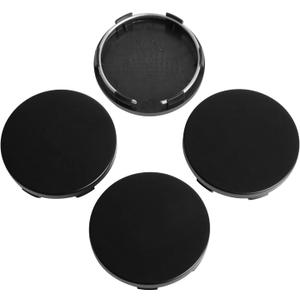 KitsPro 2.6Inch 65MM Wheel Center Caps for Ford FL341A096 Rim Hub Caps, Pack of 4 (Matte Black, Outer 65MM, Inner 61MM)