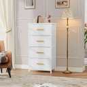DWVO Dresser with 4 Drawers - Fabric Storage Tower, Organizer Unit for Living Room, Hallway, Closets