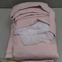 PONY DANCE Pink Curtains for Bedroom - Double-Layered Curtains for Nursery Girls with Tie-Backs Sheer Drapes Light Blocking, 52 inch Wide by 84 inch Length, Pink, 2 Pcs