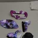 Silicone Cover Set Compatible with Meta/Oculus Quest 3s Accessories, VR Silicone Face Cover, VR Shell Cover,Touch Controller Grip Case,Camera Lens Protector Set (Starry Purple)