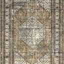 Nuloom Fringed Performance Charvi Light Brown/Beige, 4' x 6'5", Distressed Medallion, Soft and Cozy, High Traffic, Stain Resistant, Easy Clean, Durable Area Rug for Bedroom, Living Room, Dining, Den
