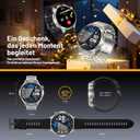 Smart Watch for Men, 1.52" HD Fitness Tracker with Blood Pressure SpO2 Heart Rate Sleep Monitor, 110 Sports Modes, 1000mAh Battery Watches for Men Compatible with Android iPhone