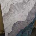 Abstract Wall Art Decor Modern Blue White Wall Art Prints Abstract Canvas Art Wall Decor Coastal Minimalist Wall Art Decorations Canvas Wave Artwork for Walls Bedroom Office Wall Art Decor 20" X 40"