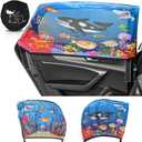 MOVINPE Car Window Shade for Baby, 2-Pack Breathable Mesh Rear Window Screens, Universal Stretchable Sun Shades, Heat and UV Block, Privacy Shield for Toddler Kids Babies (Undersea)