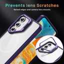 Starhemei for Galaxy S24 FE 5G Case, Camera Invisible Bracket Anti Drop Protective Case, Slim Soft Silicone Rubber & Hard Back Shockproof Phone Case for Samsung Galaxy S24 FE 5G (Purple)