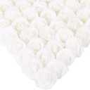 Stemless Roses, 200 Pcs White Artificial Rose Heads - 1.97in, Perfect for DIY Craft, Wedding Bouquet, Party Decoration