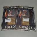 2 x Dragon Signs Bookshelf Decor 5 Signs I'm Probably A Dragon Vintage Wall Art Decor for Home Office Library Cafe Book Lovers 12x16inch