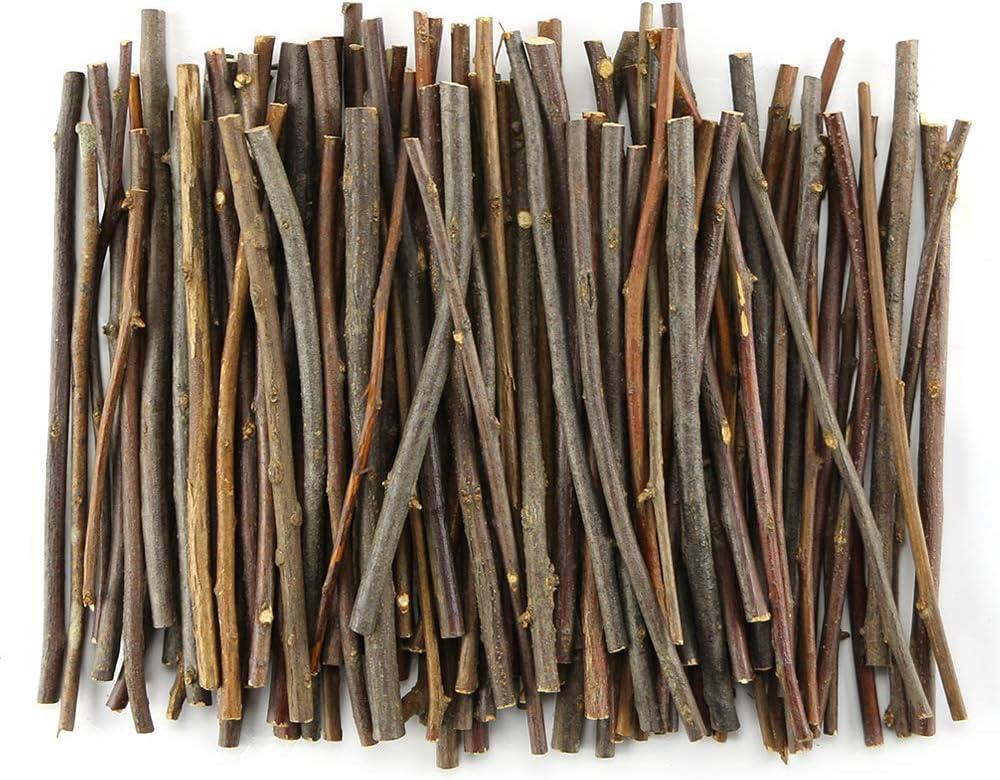 TKOnline 100Pcs 10cm 0.1-0.2 Inch in Diameter Wood Log Sticks for DIY Crafts Photo Props Craft Sticks, Wood Crafts, Sticks inch