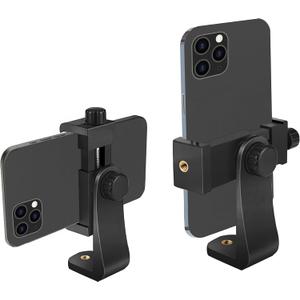 Ailun Phone Holder/Vertical and Horizontal Tripod Mount Adapter Rotatable Bracket with 1/4 inch Screw, Adjustable Clip for iPhone, Android Cell Phone, Selfie Stick, Camera Stand