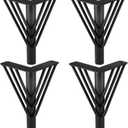 Osring 12 Inch Furniture Leg Black Triangle Shaped Hairpin Furniture Table Feet 4pcs, Heavy Duty Metal Coffee Table Legs for Sofa Dresser Cabinet
