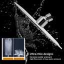 NearMoon Rain Shower Head, Ultra-Thin Design-Pressure Boosting, Awesome Some Experience, High Flow Stainless Steel Rainfall Head (8 Inch,Chrome Finish)
