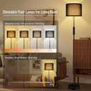 Floor Lamps for Living Room, Stepless Dimmable Floor Lamp with Remote, 2700K-6500K Colors Temperature & Brightness Adjustable,10W/1200LM Black LED Floor Lamp, Modern Standing Lamp for Bedroom/Office