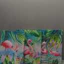 YUANAND Flamingo Wall Decor Animal Pictures - Palm Green Tropical Plant for Kids Girls Room Decor - Framed Posters Paintings Bedroom Decor (16"L x 12"W)