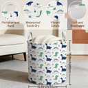 Dinosaur Kids Laundry Basket Foldable Hamper with Handles, 13.8 x 15.8 inches