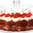 Clear Cake Dome Cover, Acrylic Round Cake Stand Cover, Pastry Display Cloche for Food Plastic, Cake Cover Lid for Cake Stand Cake Plate Display Serving Platter, without Base