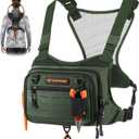 KastKing Bait Boss Water-Resistant Fishing Chest Pack With EVA Zip-Down Workstation, MOLLE Storage, Adjustable Chest Straps
