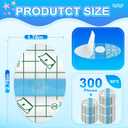 Teling 300 Pcs Disposable Baby Ear Covers for Swimming Waterproof Baby Shower Ear Covers for Bath Protector Newborn Stickers Cotton Ball Bath for Kids Swimming Surfing Snorkeling Water Sport(Blue)
