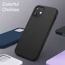 Silicone Case for iPhone 12 Mini 5.4-Inch, Silky-Soft Touch Full-Body Protective Phone Case, Shockproof Cover with Microfiber Lining (Black)