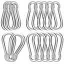 Carabiner, Heavy Duty Galvanized Steel Spring Snap Hook Carabiner Clips with 550LBS Holding Capacity, Ideal for Outdoor, Hammock, Swing and Travel (M8 3Inch, 24PCS)