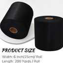 Black Tulle Fabric Roll - 6 Inch x 200 Yards Tulle Mesh for Gift Wrapping DIY Crafts Party Decorations and Making Ponchos and More