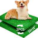 ELLOTY Artificial Dog Grass Pee Pads for Training, Reusable Washable Replacement Turf for Potty Tray, Indoor/Outdoor Turf Grass，Realistic Fake Grass for Dogs Potty（23"x 18"）