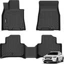 ANBINGO-Floor Mats for Genesis GV70 2025-2022 (Not Fit Electrified GV70) TPE Fits Front& Rear Row GV70 Mats Waterproof Car GV70 All Weather Floor Mats GV70 Accessories-Black
