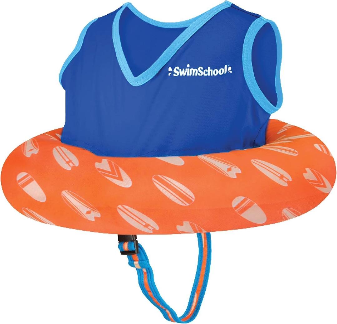 SwimSchool TOT Swim Trainer Vests for Toddlers Ages 2-4  Boys/Girls  Multiple Colors/Styles  Learn to Swim Pool Floaties
