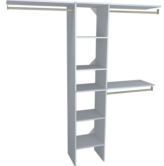 CLOSETMAID 16 In Wide Closed Organizer Fits Closets 6Ft to 9Ft Wide, Item dimensions L x W x H 14.7 x 112 x 82.46 inches Item Weight 78.7 pounds